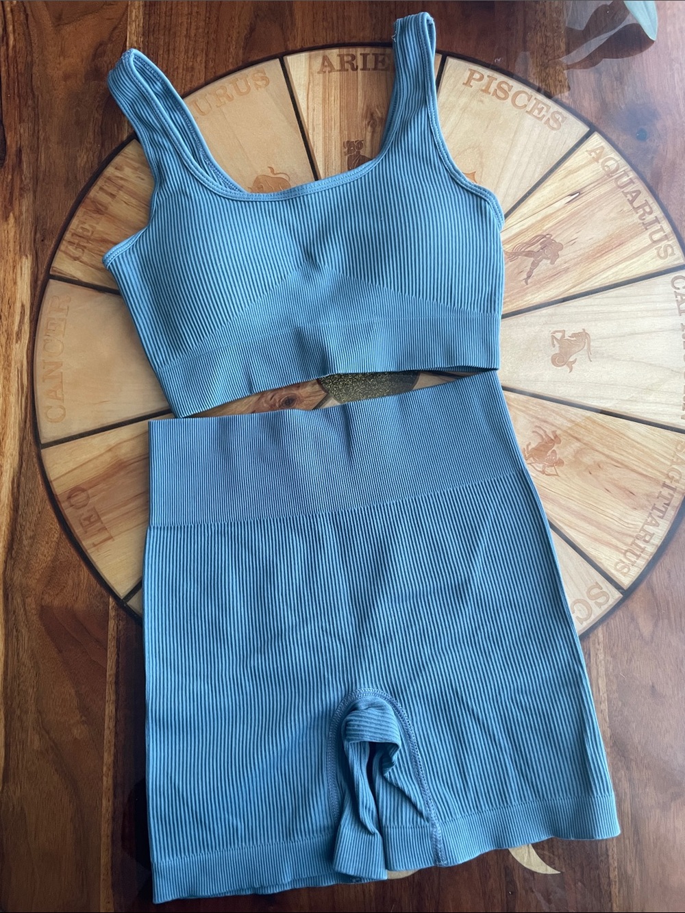 Sport bra and bike shorts set